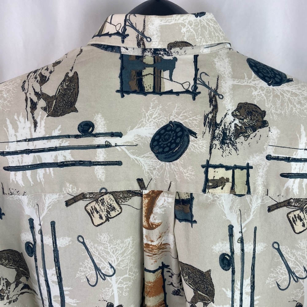 FISHING Wrinkle Free Short Sleeve Button-Up Shirt - Picture 3 of 9